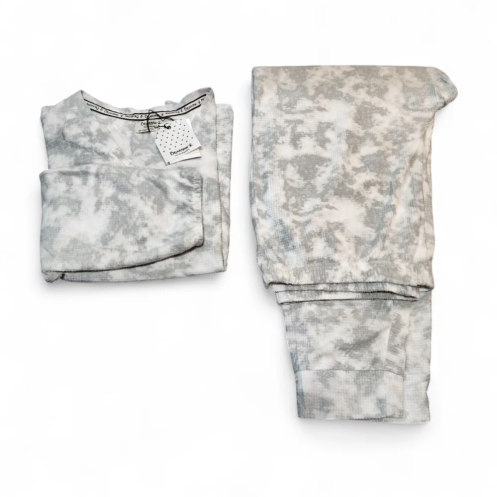 🆕️ Bearpaw Fleece Tie-Dye Lightweight Pajama Set Womens Size XL